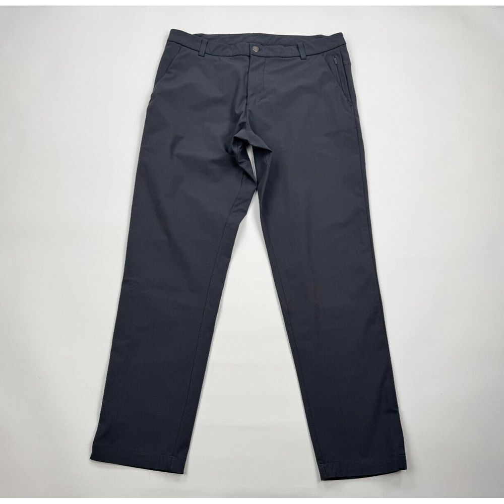 Lululemon Commission Pant Classic Warpstreme Mens 34 Pockets Stretch Office Gray